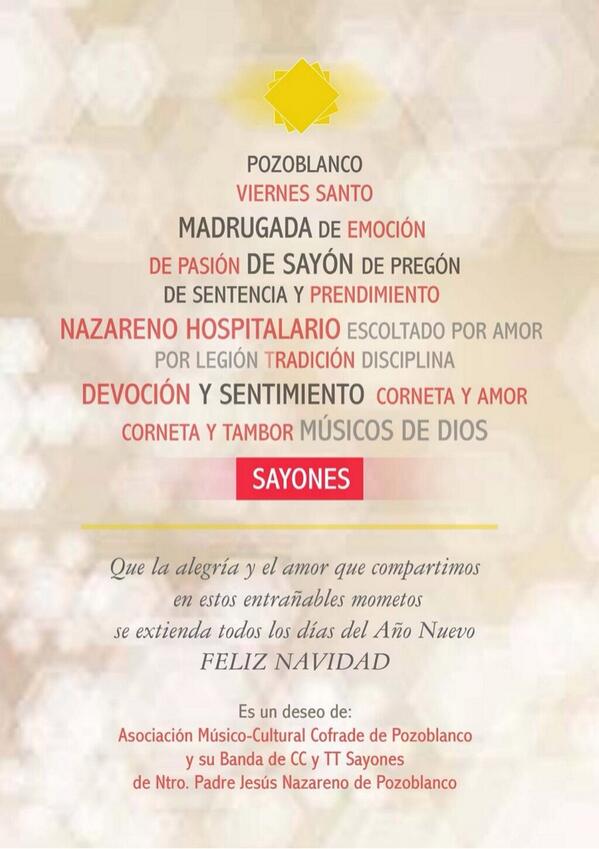 <a href="/Cof_Sayones/">Cofradía Sayones </a> <a href="/GJ_Sayones/">Grupo Joven Sayones</a> <a href="/CoframarguraPZB/">Perdón y Amargura</a> <a href="/denegos/">Silencio Pozoblanco</a> <a href="/CaridadPozoblan/">Caridad Pozoblanco</a> <a href="/Borriquita_Poz/">CostalerosBorriquita</a> <a href="/Caritaspozocord/">Cáritas Pozoblanco</a>