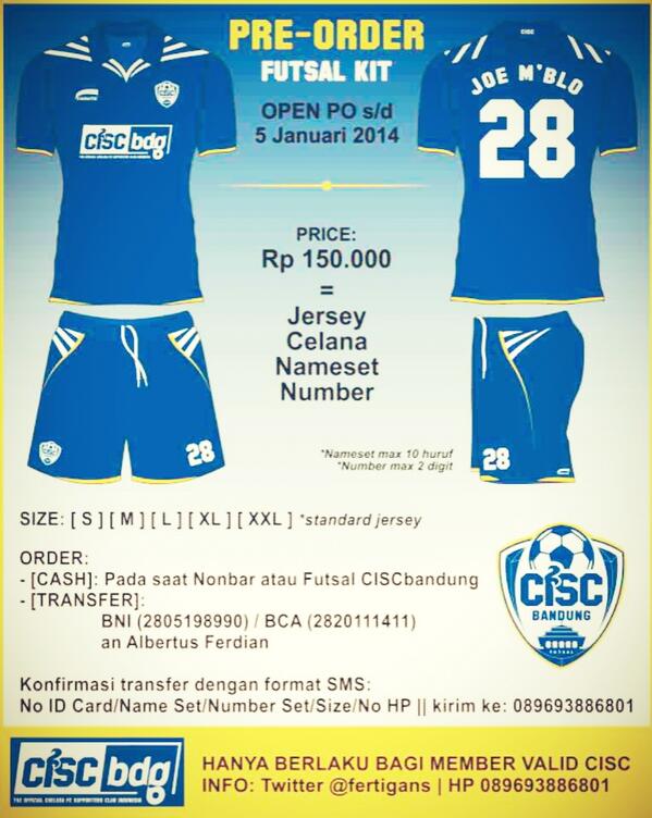 WDnugraha's tweet image. Jadinya brp lama min&quot;@CISCbandung: Jersey Kit #CISCbdg, Semua member valid CISC se-Indonesia boleh order. Mau? :D http://t.co/EL9PeDaQC3&quot;