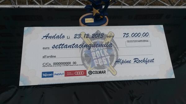 akselsvindal's tweet photo. Another successful year for AlpineRockfest and mr Ted Ligety who took away the grand prize! Thanks #alprock #trentino http://t.co/dT7NB4Lhh3