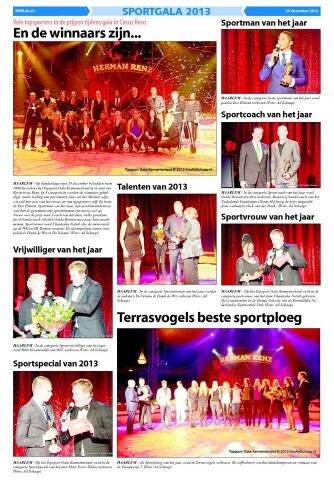 In Haarlems Weekblad 27 dec. Prachtige blz. foto's #Topsportgala Kennemerland 2013 @SportSupportSTK #Haarlem