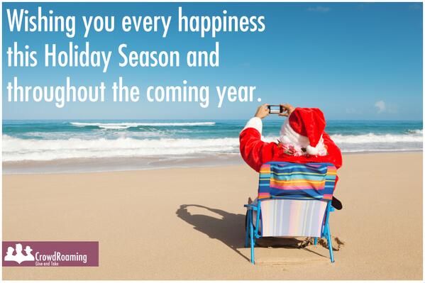 CrowdRoaming's tweet photo. Warmest thoughts &amp; best wishes for a wonderful Holiday. The CrowdRoaming Team http://t.co/572EX8nv5W