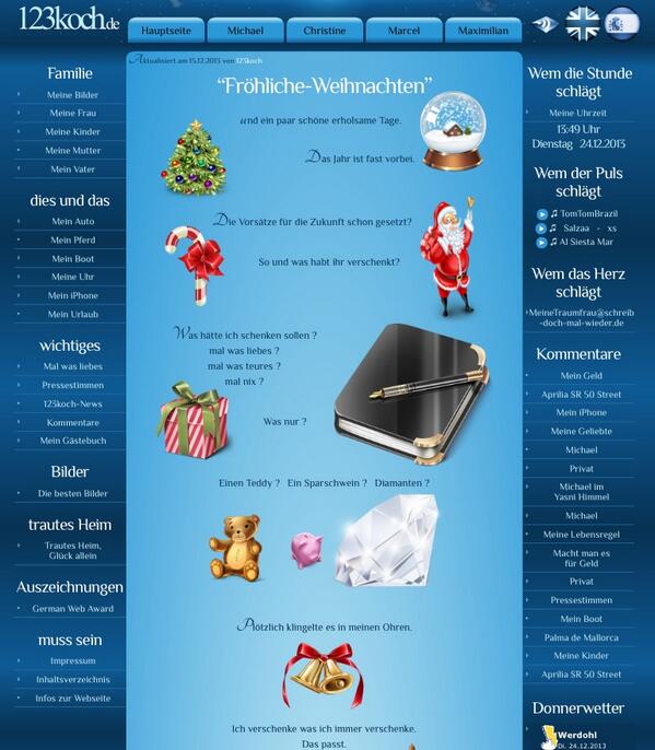 123Koch's tweet photo. “Fröhliche-Weihnachten”
http://t.co/R0OR9vShj3 http://t.co/zV2z4bV0sy