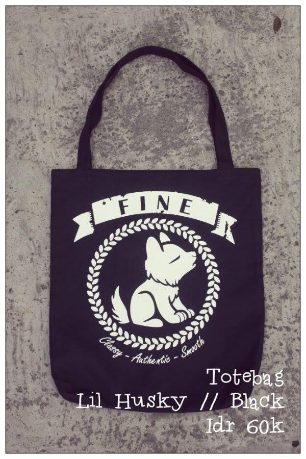 Totebag "Lil Husky" Black