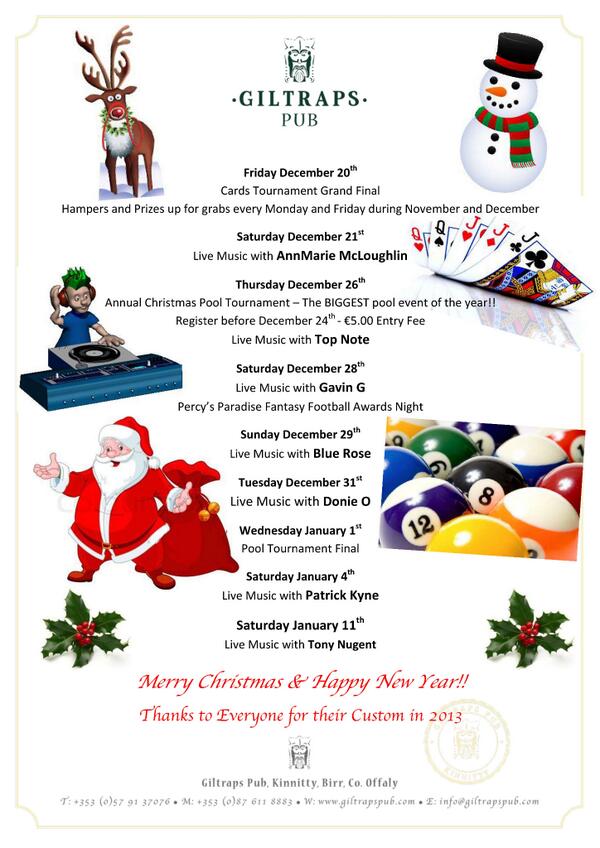 Just for you <a href="/GerRyanBIFFO/">Ger Ryan</a> It's going to be an action packed festive period <a href="/GiltrapsPub/">GiltrapsPub</a>
