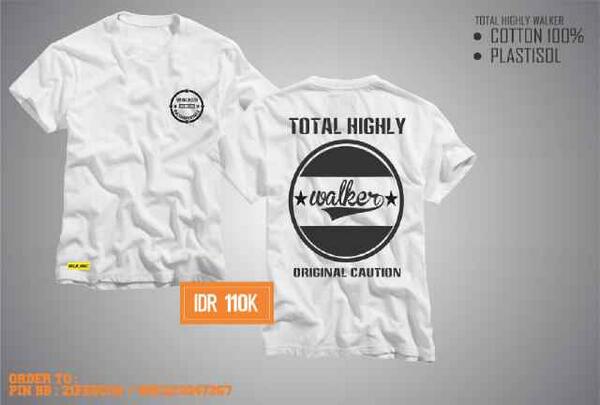 buat kalian yg minat dengan t-shirt keren , sedikit promo dari #WALKER.INC. Minat mantions :) idr 110k ready stock!!