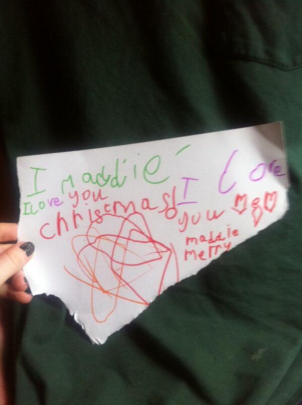 madcan0's tweet image. oscars little sister keeps posting little messages for us under his door #sofuckingcute