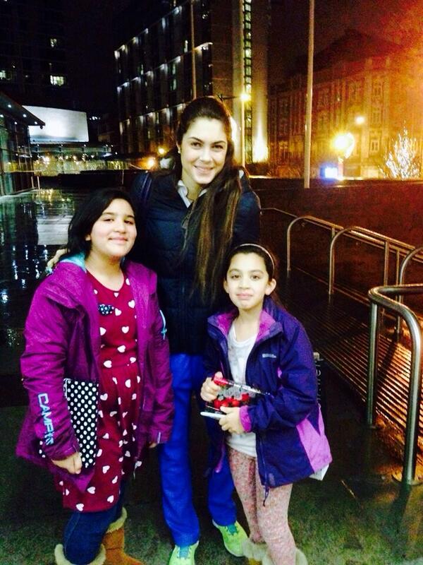 , <a href="/EngageCIC/">Engage Communities</a> Jannah and Noor at the <a href="/TaekwondoGP/">Avi Allen</a> with <a href="/MilicaMandicFC/">Milica Mandic</a> reigning Olympic champion.