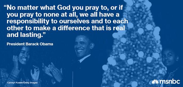 MSNOWNews's tweet image. “In this season of generosity let’s reach out to those who need help the most” - @BarackObama onmsnbc.co/WCWuVT