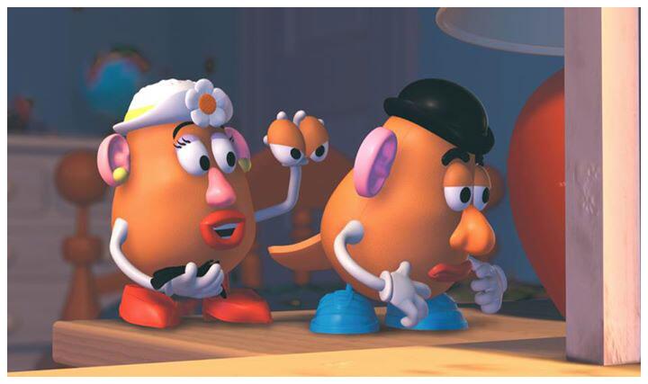 Mrs potato head packing mr store potato head