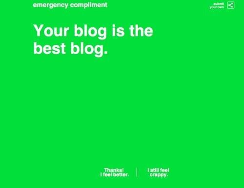 c00llizard's tweet image. If you ever feel bad there's a website that automatically compliments you emergencycompliment.com use and enjoy it!