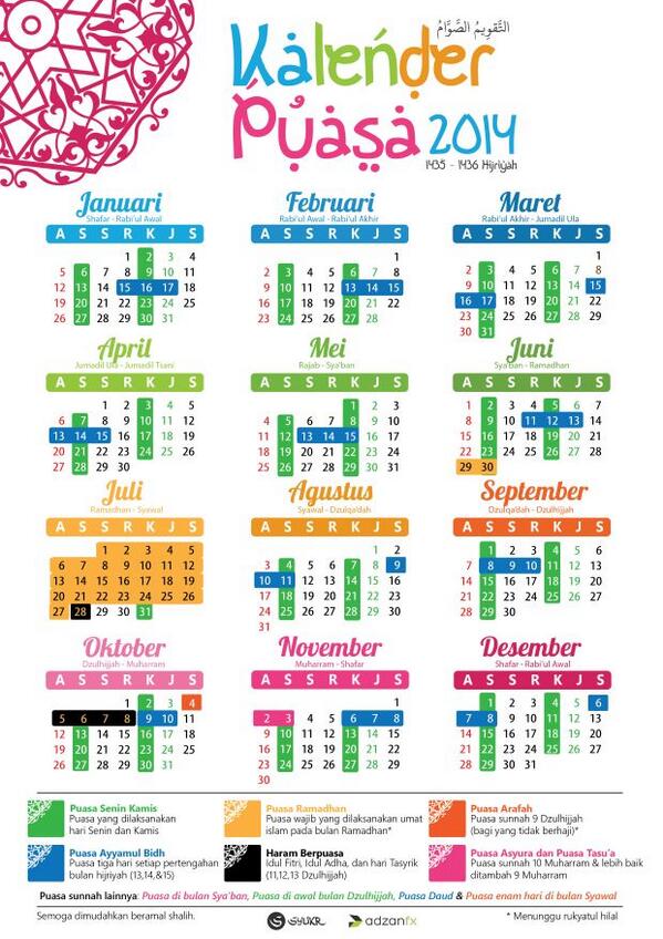 MencintaiIslam's tweet photo. Kalender puasa 2014... yuk semakin rajin ngejalanin shaum... biar makin cinta ama Islam :) http://t.co/dOM6m2hM1D