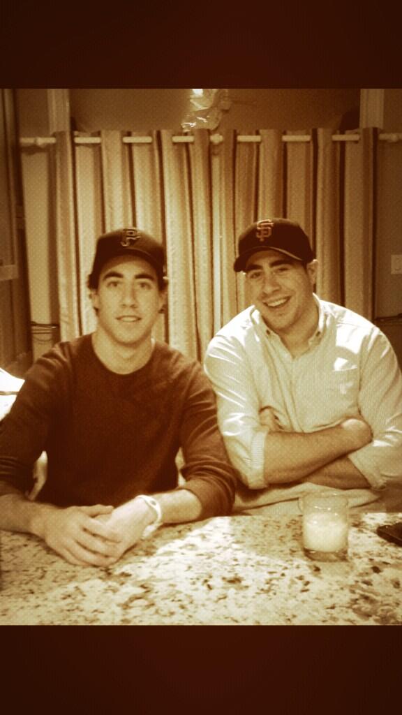 gallant_mitch's tweet photo. A little Christmas hat exchange for the Gallant brothers. Merry Christmas http://t.co/TyBZH8gVQI