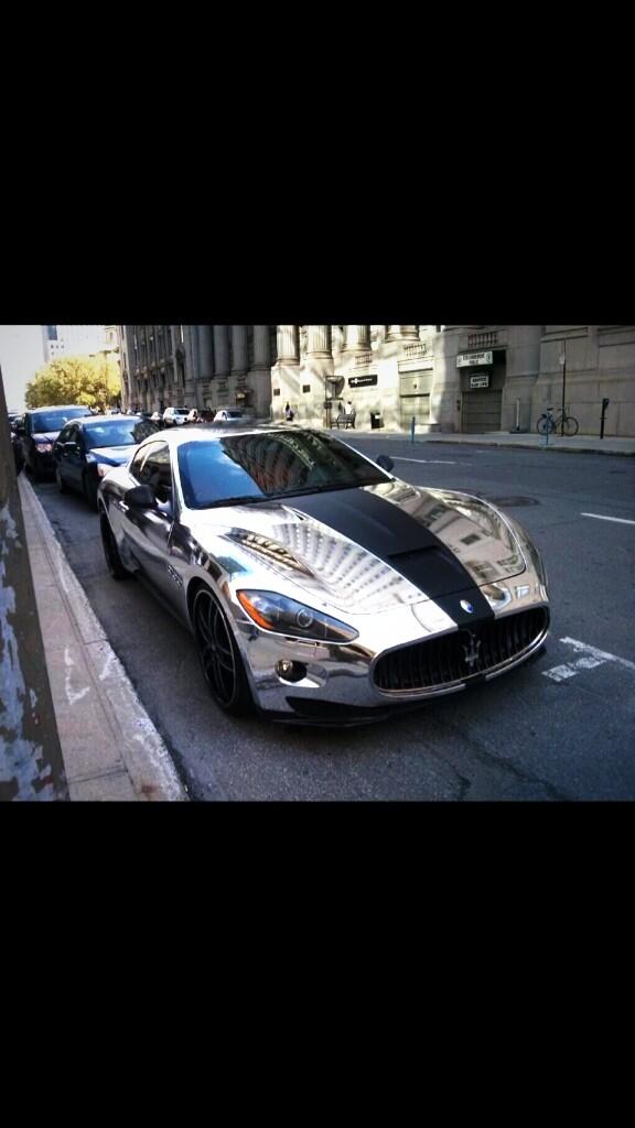 RichPeoplePix's tweet photo. RT for this chrome Maserati http://t.co/CiAugCWd3E
