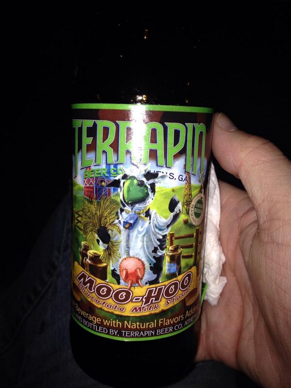 BeerWaxhaw's tweet photo. Having some @TerrapinBeerCo Moo-Hoo Chocolate Milk Stout on Christmas Eve. http://t.co/Ei9FVYvQ6y