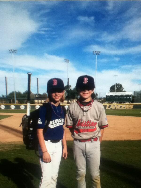Me and my friend at baseball camp