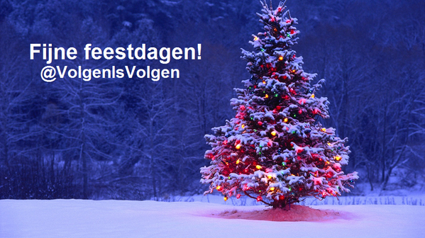 Merry Christmas! Fijne feestdagen toegewenst en op naar 2014! :-) #VolgenIsVolgen