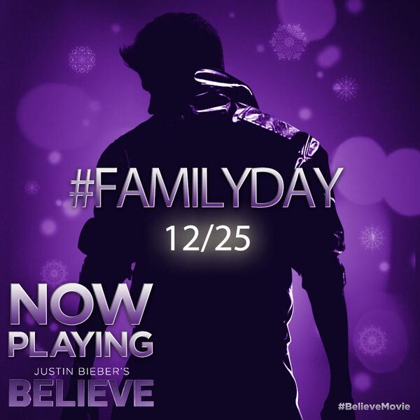 Today is #FamilyDay! Take your family to see #BelieveMovie with you and send us a pic of your ticket stubs!