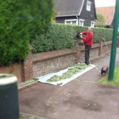 My neighbor is just rolling a joint...
