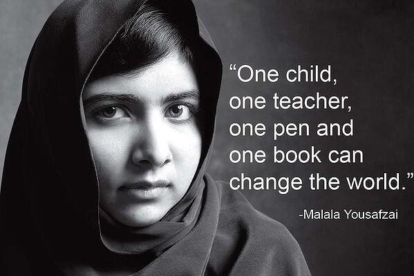 Malala Quotes On Education Quotes No Twitter: "One Child, One Teacher, One Book, One Pen Can Change  The World. Malala Yousafzai #Education #Quote Http://T.co/Cxte3Hgqmo" /  Twitter