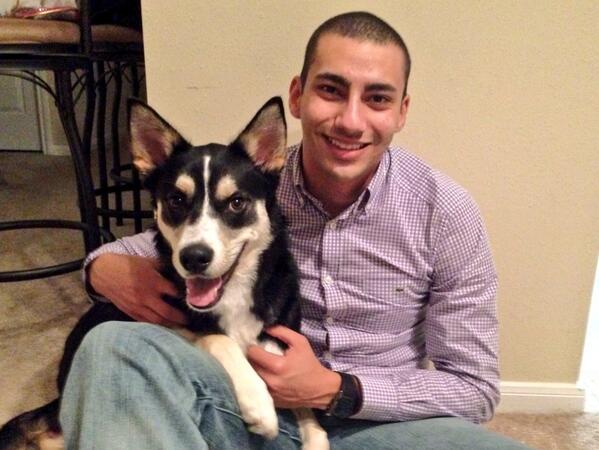 BullittMP's tweet image. Birthday photo. @PeterSRiad #Daddy #OneYear #SevenYears #DogYears #ImABigDogNow