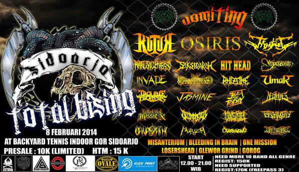 #nextperform >> 8 Februari 2014 <a href="/Tenis/">tenis</a> Indoor GOR Sidoarjo. HTM 15K. w/ <a href="/osiris_sidoarjo/">Osiris</a> <a href="/ANALSICKNESS/">ANAL SICKNESS</a> etc \m/