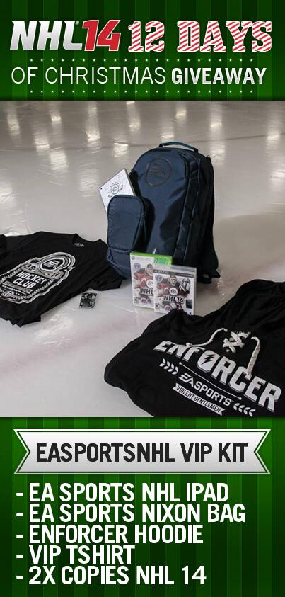 EASPORTSNHL's tweet image. Happy Holidays! RETWEET and FOLLOW for a chance to win an awesome #EASPORTSNHL VIP KIT. Includes an #EASPORTS iPad!