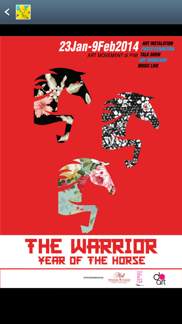 Handoko_H's tweet photo. Sebuah ArtMovement > #theWarrior ArtCollaboration @doartprojects @BINUS_UNIV @PondokIndahMall @BGreenAttack #SaveMugo http://t.co/9bONQAKOdh