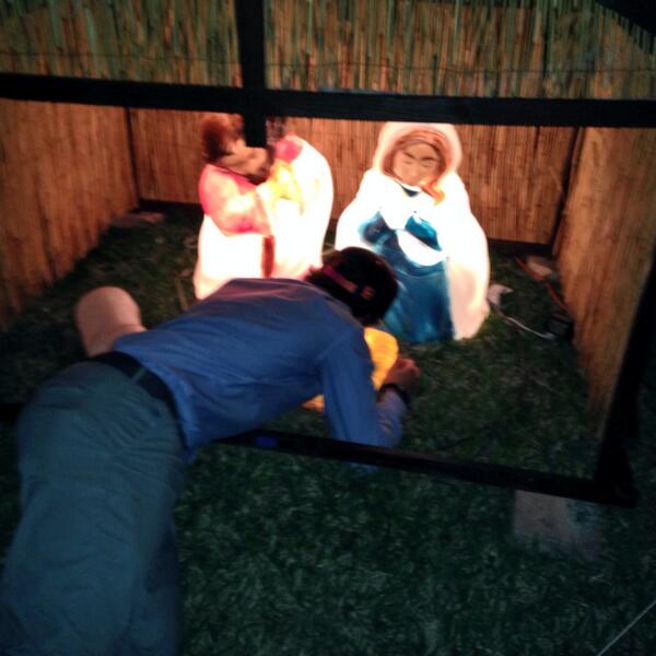 @ovillalobos_ kissing baby Jesus last night. #effectsofalcohol