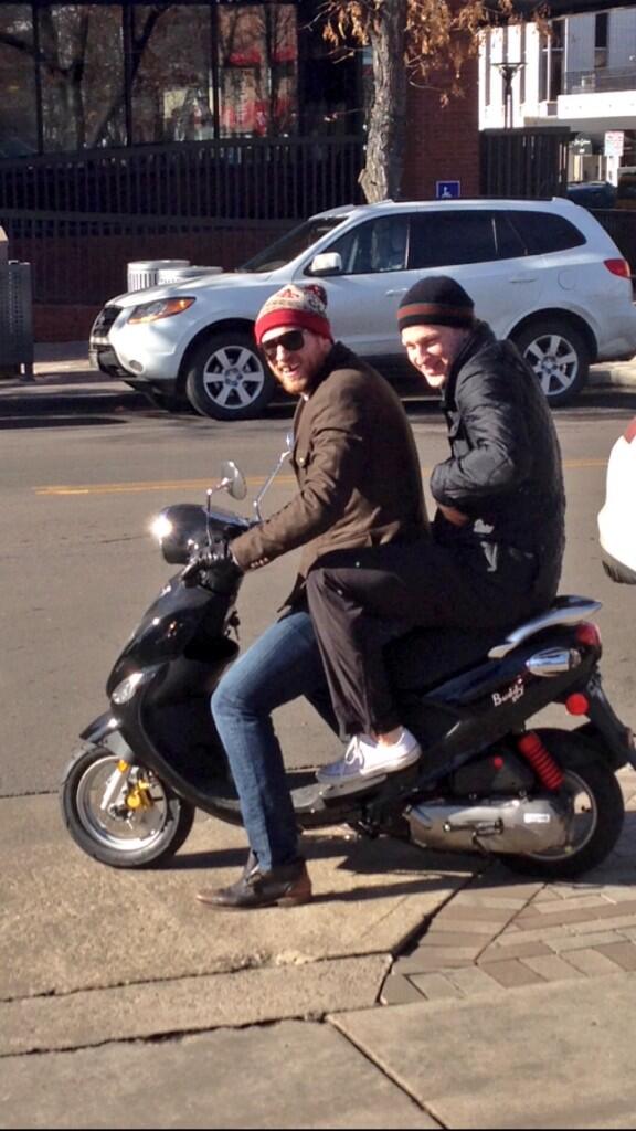 6ErikJohnson's tweet photo. Taking the word carpool to a whole new level. @Mackinnon9 @Ryan_OReilly90 http://t.co/LH4GY1iCTl