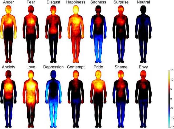 rowdybraude's tweet photo. Great. "How emotions are mapped in the body" Sent from the ScienceDaily app http://t.co/4L7075rK8c http://t.co/RbrPPQs8rb