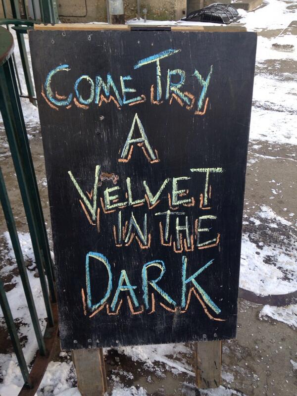 Come try a Velvet in the Dark! Just one of our great Holiday Specials.