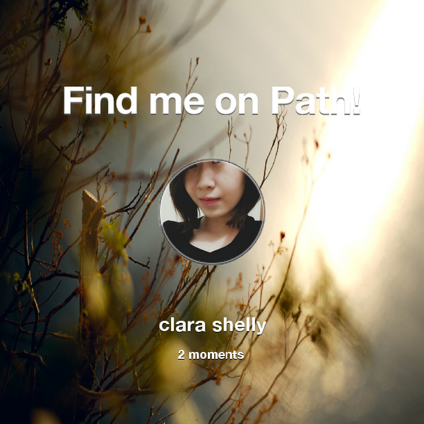 clara_seli's tweet photo. Find me on #Path now! Go to: http://t.co/UWw1BLvair! #thepersonalnetwork http://t.co/TngSpgXtt6