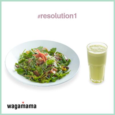 wagamama_uk's tweet image. #resolution1 keep fit and fabulous with yoga, our super green juice and bean + glass noodle salad