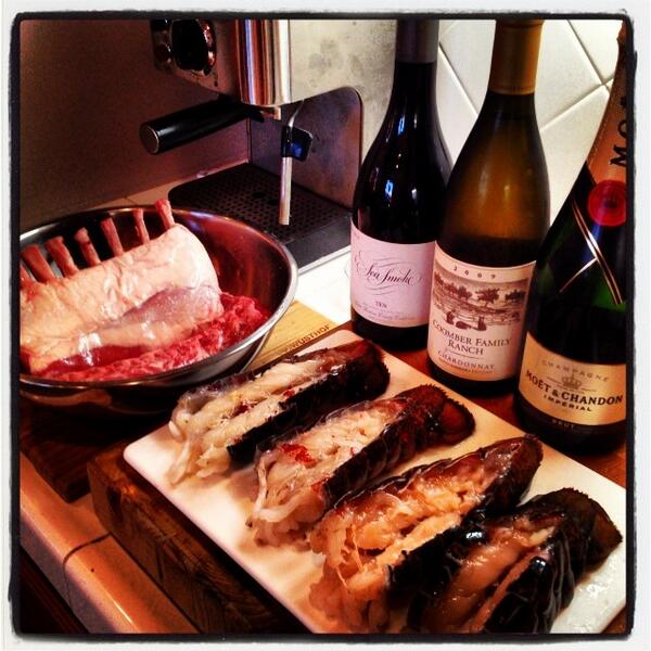 CoomberWines's tweet photo. What's your favorite dish to pair w/ #CoomberWine? Today's choice: #Chardonnay w/ Lobster &amp; New Zealand Rack of Lamb! http://t.co/o1YrwTFhDg
