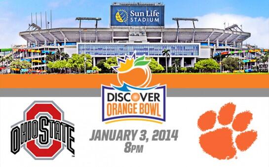 chasmidtown's tweet photo. Make us your #1 viewing spot for the Orange Bowl tomorrow at 8PM! Watch your Clemson Tigers take on Ohio State! http://t.co/Q3y4fFoXY9