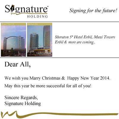 SignatureErbil's tweet image. Signature Holding wishes you the best of luck! :D