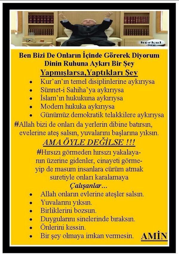 bayiyimser's tweet photo. #BaşbakanİftirayıBIRAK SEN İFTİRA ETTİKÇE HOCAEFENDİNİN MÜLAÂNE 'SİNİ PAYLAŞACAĞIZ.

#İstiklalDeğilİkbalMücadelesi http://t.co/NWpClGibsP