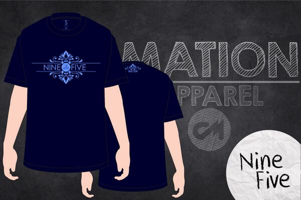 Tees "Nine Five" Navy Black with best quality is done <a href="/IX518/">SEMBILAN LIMA</a> #mation
