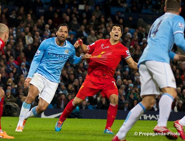 Bcb2mTCIIAE TAQ Liverpools Luis Suarez should have been awarded last minute penalty in their 2 1 defeat at Man City