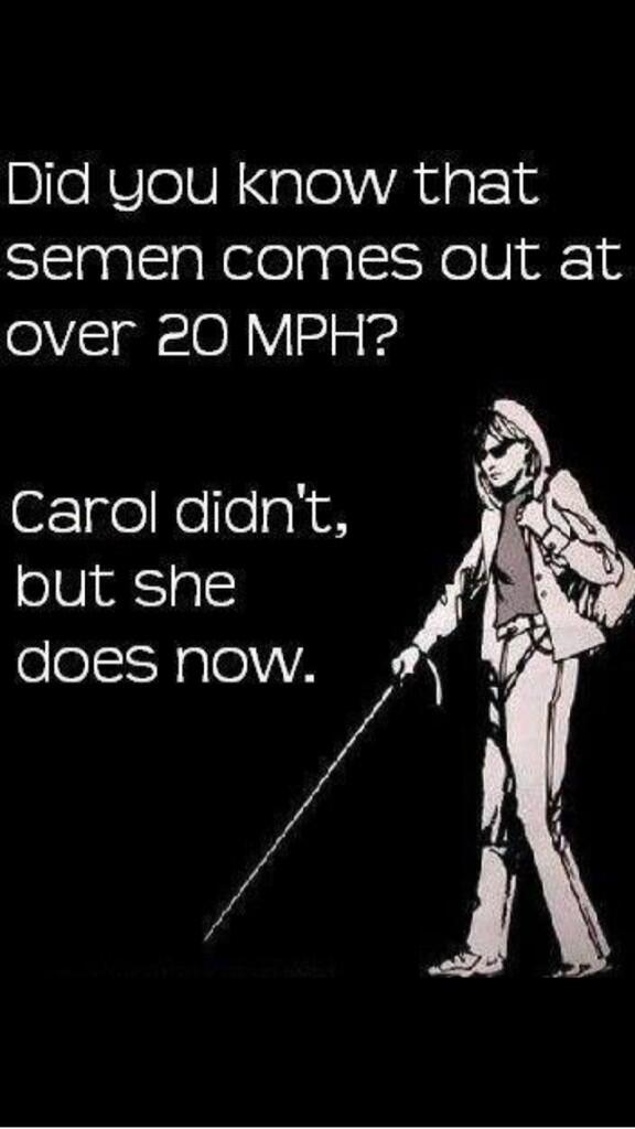 Paulyy_K's tweet image. Carol never seen it cummin #doublepun