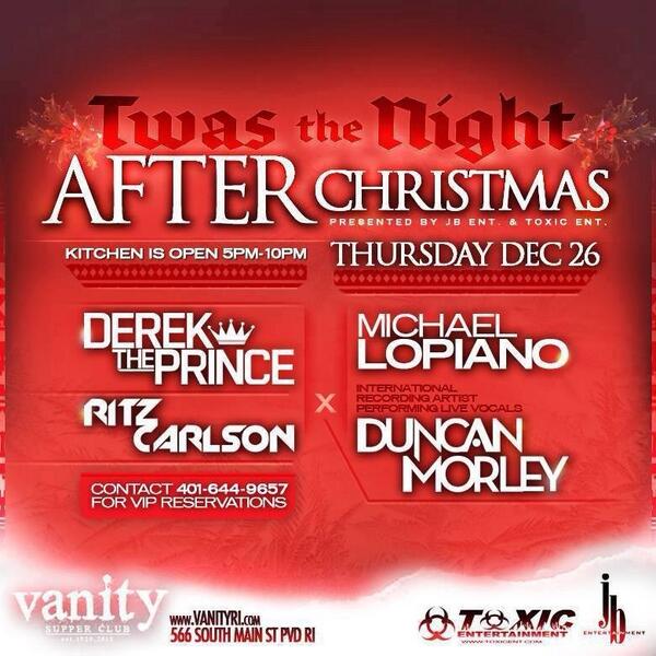 VanityatNight's tweet photo. Join us tonight for 'twas the night AFTER Christmas at Vanity Supper Club! http://t.co/PI4YIvsaiO