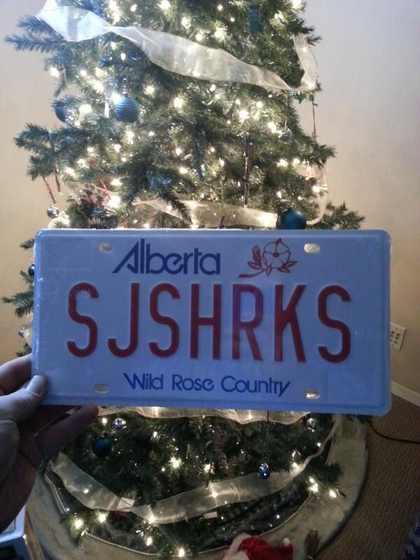 9819wright's tweet photo. Is there a Christmas gift better than this? #unreal #sharks @SanJoseSharks @sharkvoice http://t.co/vLsRsbE5LE