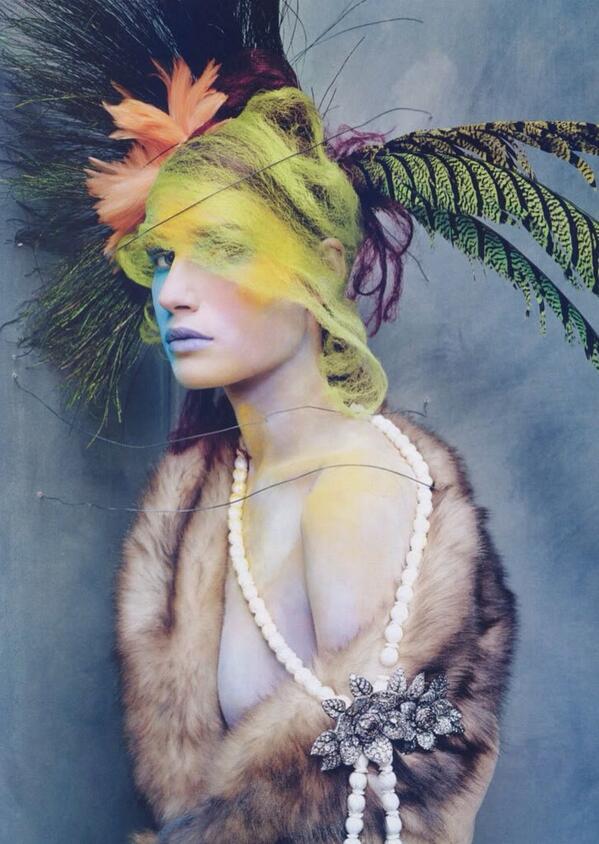 #ThrowbackThursday <a href="/voguemagazine/">Vogue Magazine</a> #October #2003 shot by #StevenMeisel #makeup by #patmcgrath with #EugeniaVolodina