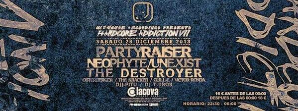 HCoore's tweet photo. HARDCORE ADDICTION VII La Cova (Barcelona,Spain) http://t.co/javBHVfsdG
