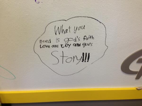 bobupgren's tweet photo. My daughter Tayva left a message on my marker board at work.  Couldn't say it any better.  #minyevangelist http://t.co/UoJAgpcwgD