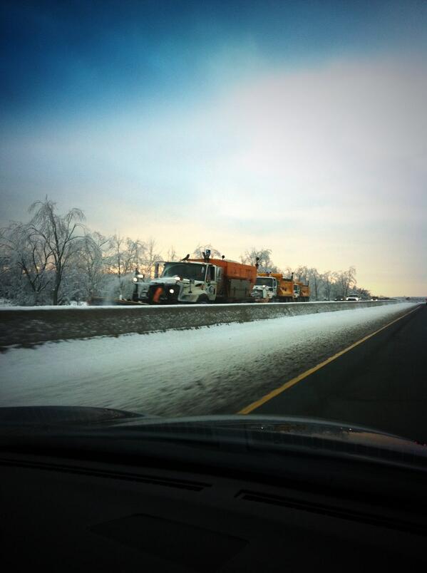 Stuck on eastbound 401? Snowplow brigade is out! #Holidaytraffic