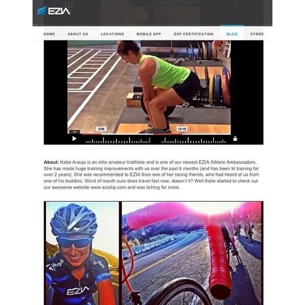 ezianantucket's tweet image. New blog post up about triathlete Katie Araujo: EZIA Ambassador. #EZIAtrained