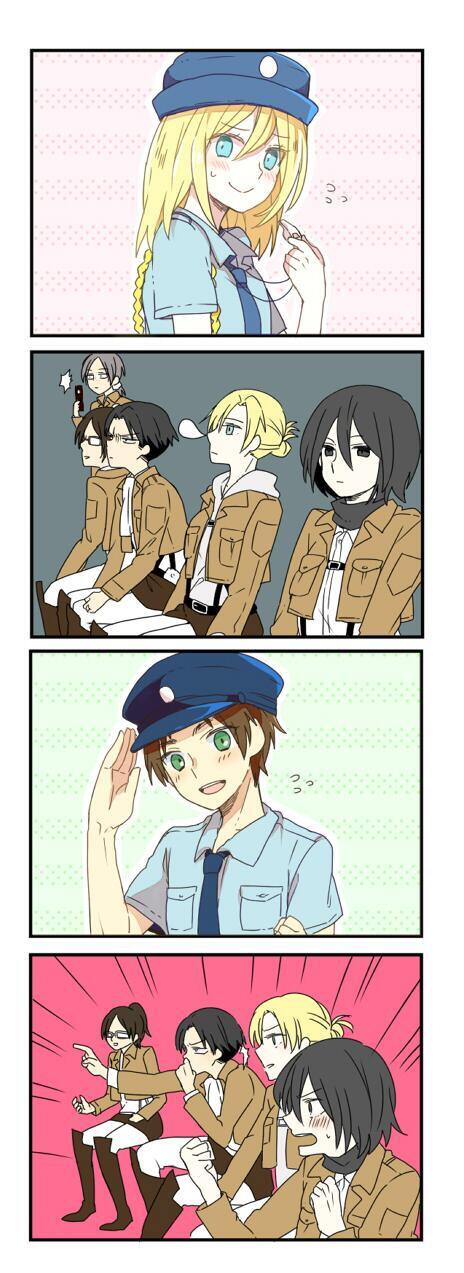 進撃の巨人 面白い４コマ Shingeki 4koma Twitter