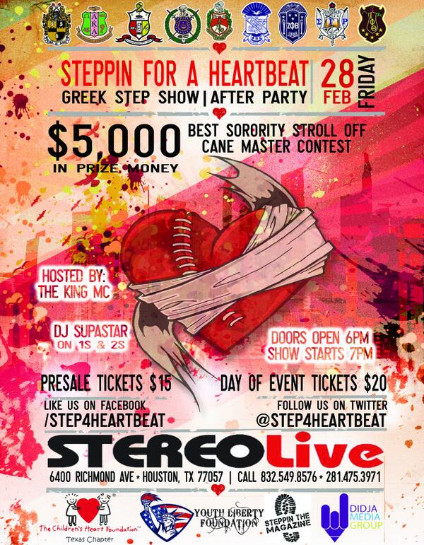 Step4Heartbeat's tweet photo. Please ReTweet | Feb. 28, 2014  #Greek #AΦA | #AKA | #KAΨ |# ΩΨΦ | #ΔΣΘ | #ΦΒΣ | # ZΦΒ | #ΣΓΡ | #IΦΘ  #Cash $5,000 http://t.co/SYuZgoWQb8