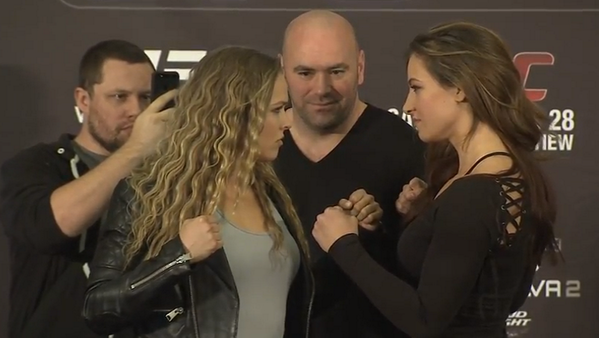 HeymanHustle's tweet photo. Any predictions? #UFC168 @RondaRousey vs @MieshaTate http://t.co/gAREkIcin9